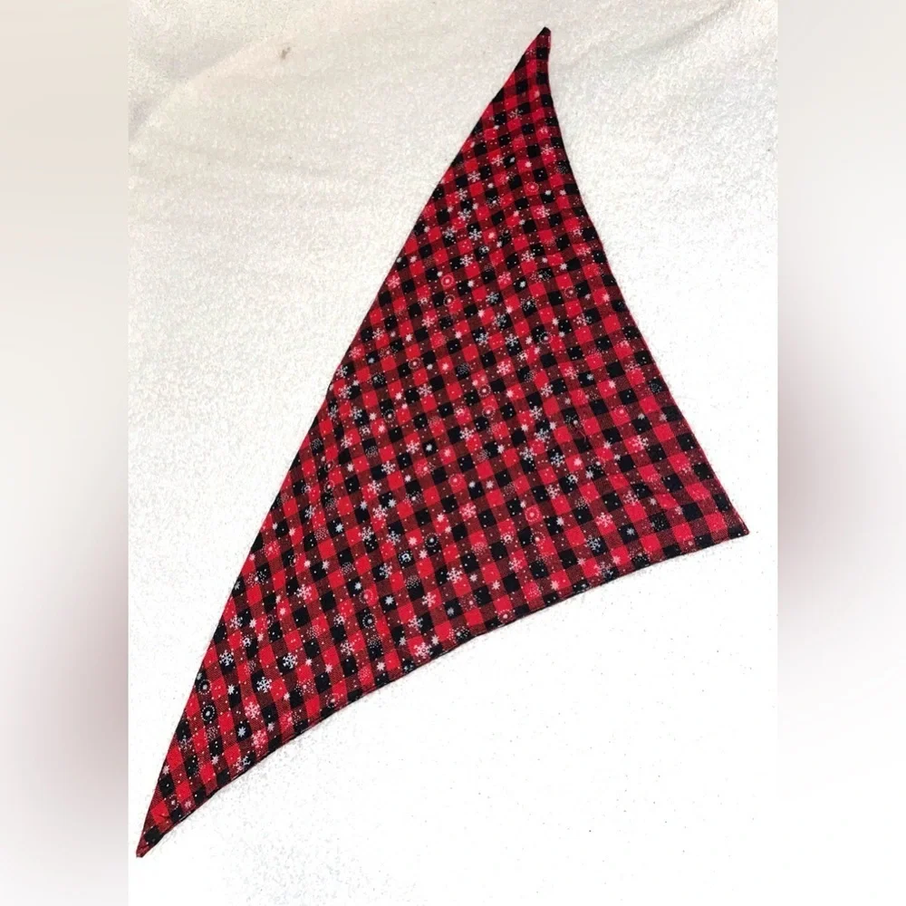 Large dog bandana gingham print